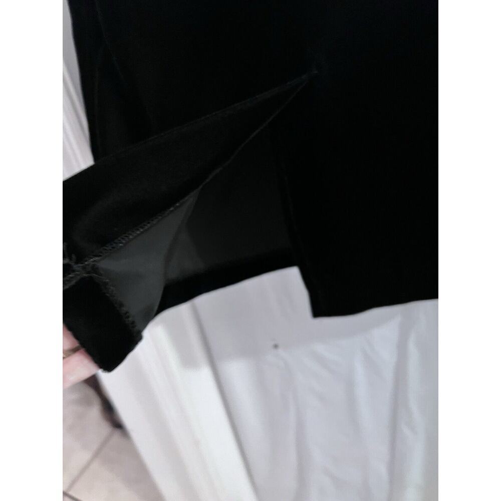 Vintage 80's Scott McClintock Women's Black Velvet Midi Pencil Skirt Size 8 NEW - Picture 4 of 7